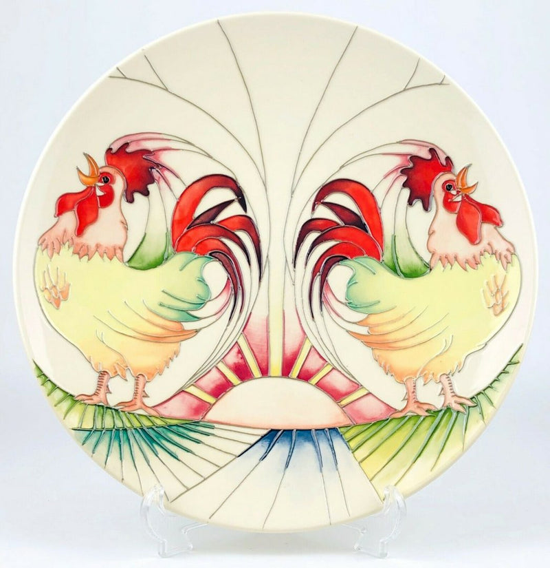 MOOCROFT 'GOOD MORNING COCKEREL' 2016 NICOLA SLANEY ROOSTER CHARGER PLATE PLAQUE