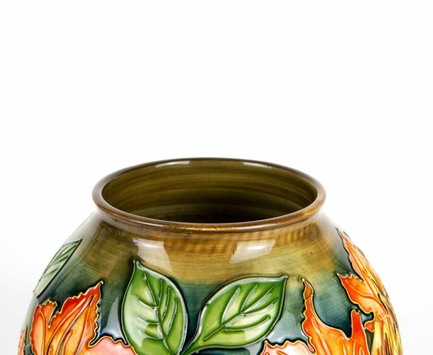 MOORCROFT POTTERY -FLAME OF THE FOREST- 1997 PHILIP GIBSON LARGE OVOID VASE