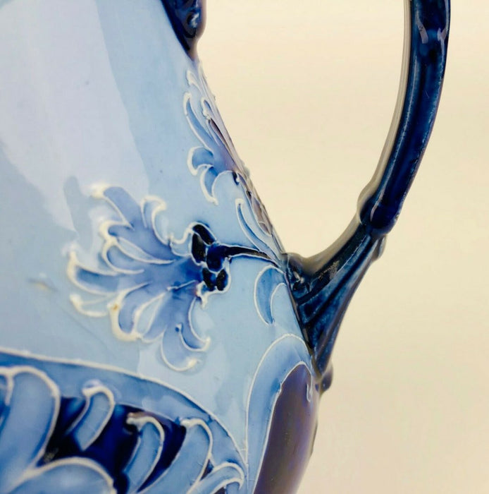 MOORCROFT POTTERY, MACINTYRE &amp; Co -CORNFLOWER- FLORIAN WARE BALUSTER JUG