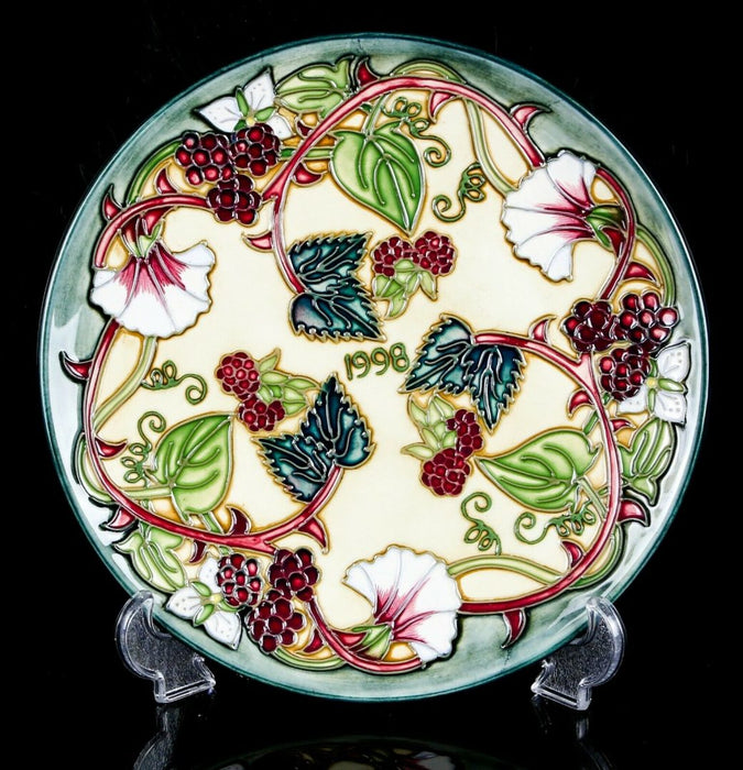 MOORCROFT POTTERY -SUMMERS END- 1998 LIMITED EDITION FLOWER PLATE CHARGER DISH