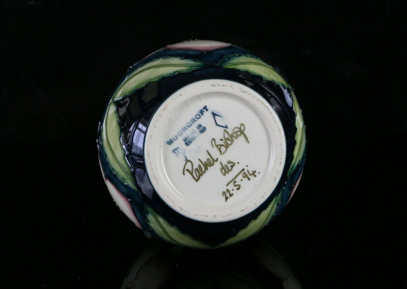 MOORCROFT POTTERY -WHITE ROSE- 1994 RACHEL BISHOP SPECIAL EDITION FLOWER VASE
