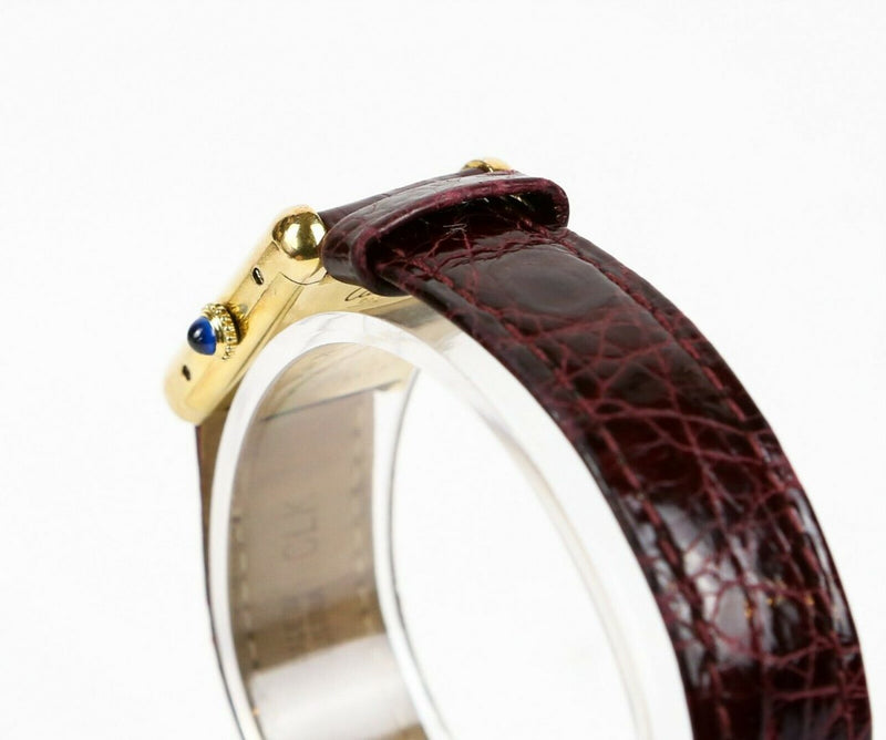MUST DE CARTIER, PARIS - LADIES SILVER &amp; GOLD PLATED TANK WRIST WATCH