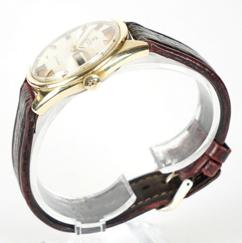 OMEGA 'SEAMASTER' GENTS MENS GOLD PLATED 24 JEWEL AUTOMATIC DATE WATCH 166.032