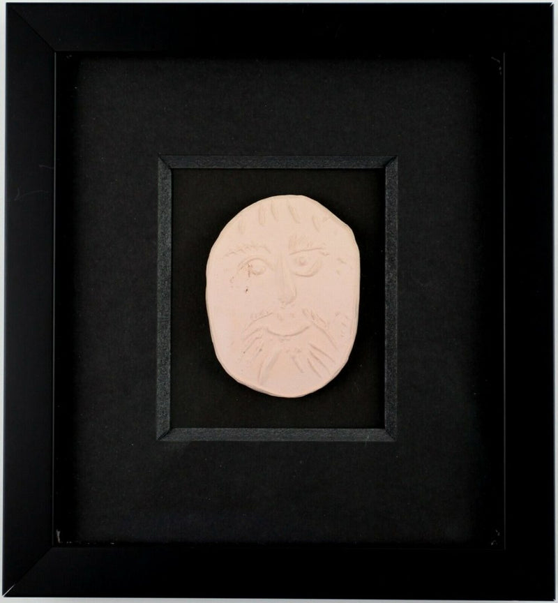 PABLO PICASSO - c1954 MADOURA TERRACOTTA VISAGE PENDANT MEDALLION, 24/500