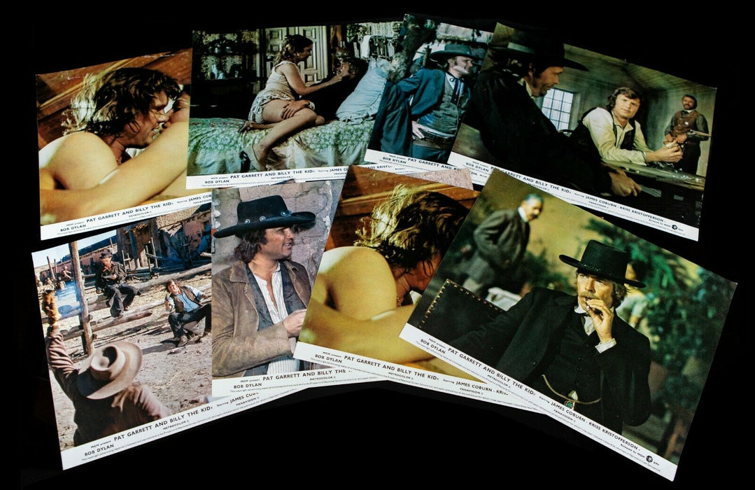 PAT GARRETT &amp; BILLY KID (1973) - 8x UK BRITISH FILM FRONT OF HOUSE LOBBY CARDS