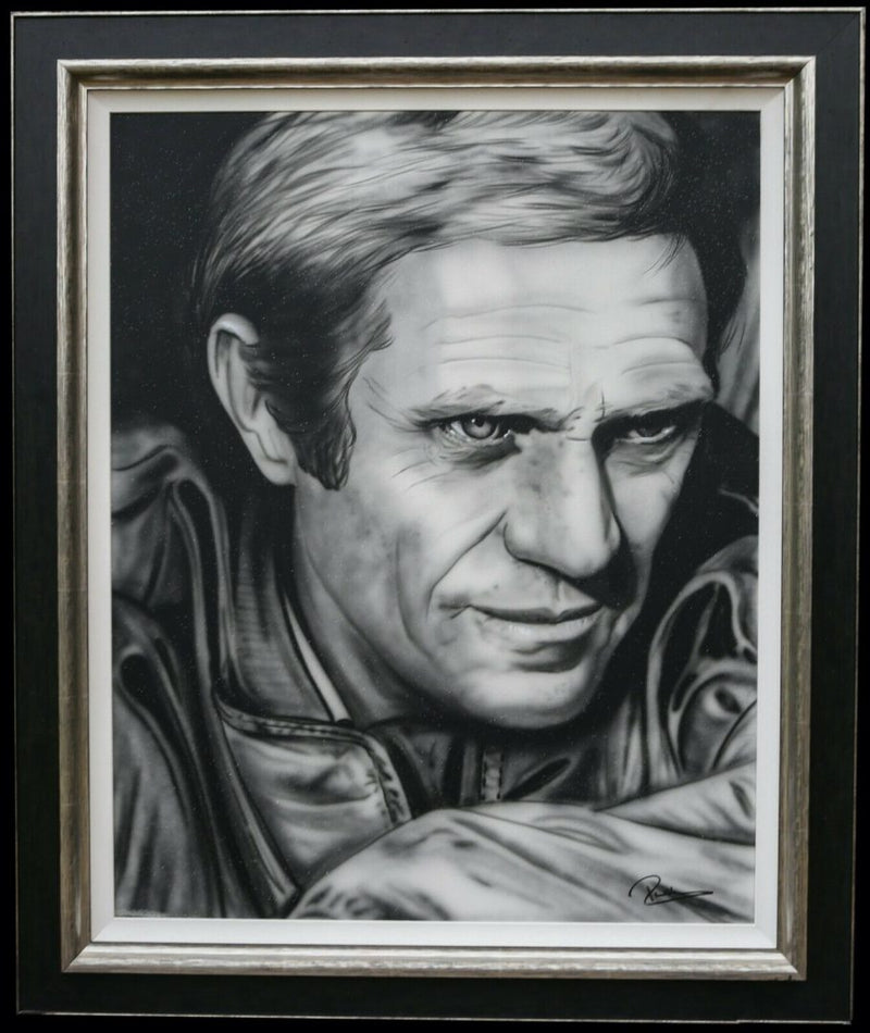 PAUL KARSLAKE (BRITISH, 1958-2020) -STEVE McQUEEN II- MIXED MEDIA, SIGNED