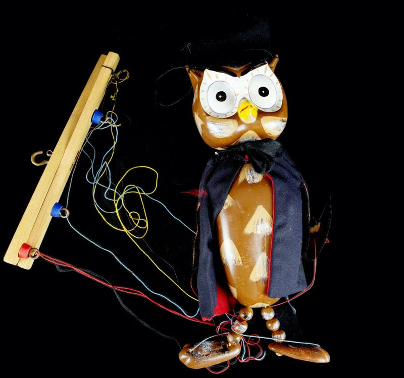 PELHAM PUPPETS -OWL- ORIGINAL BIRD CHARACTER FIGURE TOY, BOXED