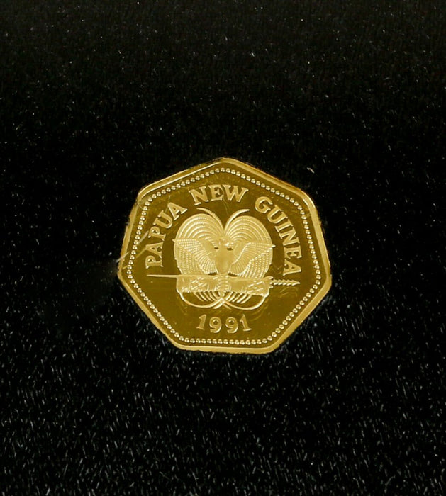 PERTH MINT - 1991 PAPUA NEW GUINEA SOUTH PACIFIC GAMES 100 KINA GOLD PROOF COIN