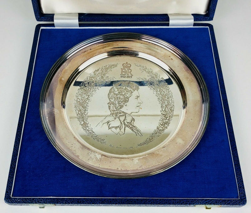 PIETRO ANNIGONI - ERII SILVER JUBILEE, LIMITED EDITION STERLING SILVER ROYAL QUEEN PLATE DISH