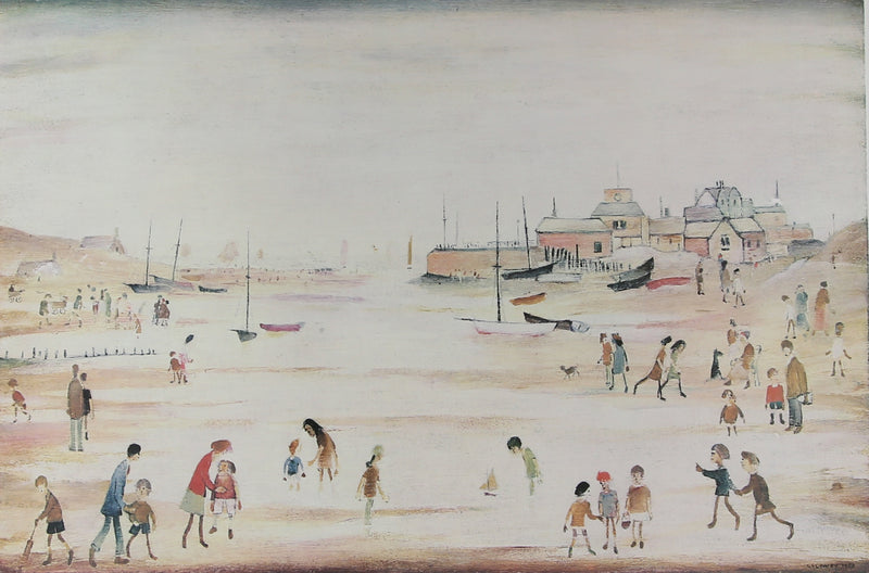 L.S. LAURENCE STEPHEN LOWRY, 'ON THE SANDS', SIGNED LIMITED EDITION PRINT 430/500