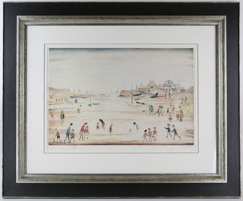 L.S. LAURENCE STEPHEN LOWRY, 'ON THE SANDS', SIGNED LIMITED EDITION PRINT 430/500