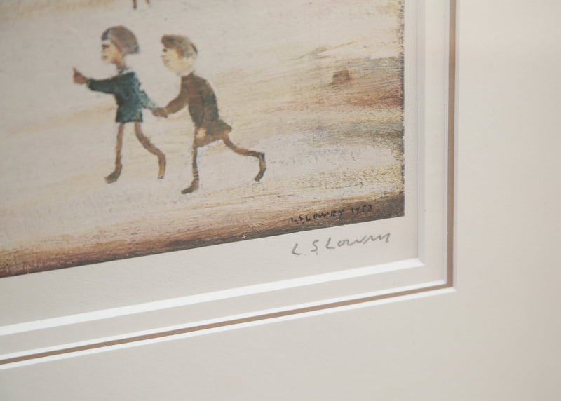 L.S. LAURENCE STEPHEN LOWRY, 'ON THE SANDS', SIGNED LIMITED EDITION PRINT 430/500