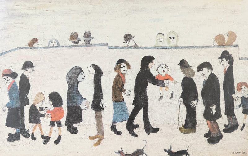 L.S. LAURENCE STEPHEN LOWRY, 'MAN HOLDING CHILD', SIGNED LIMITED EDITION PRINT 16/350
