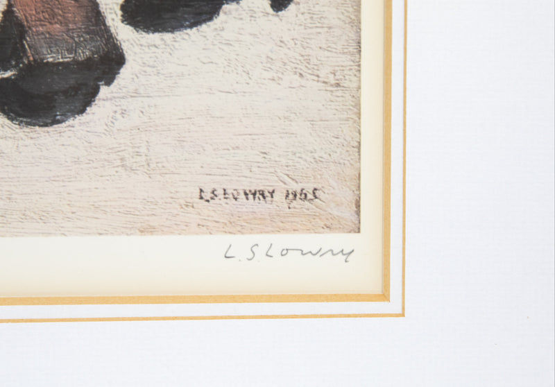 L.S. LAURENCE STEPHEN LOWRY, 'MAN HOLDING CHILD', SIGNED LIMITED EDITION PRINT 16/350