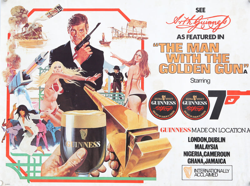 JAMES BOND, MAN WITH THE GOLDEN GUN - GUINNESS FILM MOVIE POSTER, UNITED ARTISTS