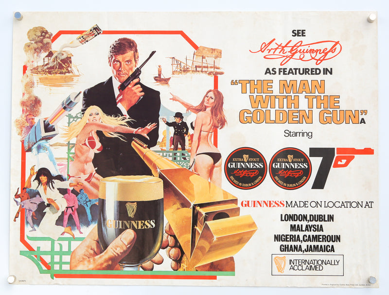 JAMES BOND, MAN WITH THE GOLDEN GUN - GUINNESS FILM MOVIE POSTER, UNITED ARTISTS