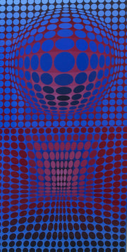 VICTOR VASARELY, 'VP', 1972 ORIGINAL LIMITED EDITION SERIGRAPH 75/190, SIGNED