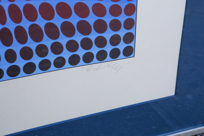 VICTOR VASARELY, 'VP', 1972 ORIGINAL LIMITED EDITION SERIGRAPH PRINT 75/190, SIGNED