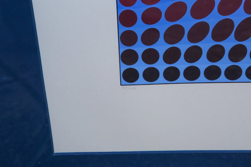 VICTOR VASARELY, 'VP', 1972 ORIGINAL LIMITED EDITION SERIGRAPH PRINT 75/190, SIGNED
