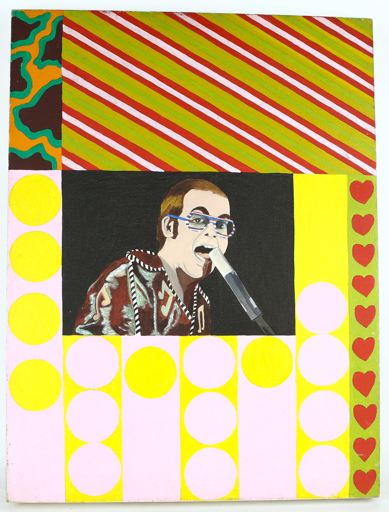 ELTON JOHN - ORIGINAL OIL ON CANVAS PAINTING, MODERN BRITISH ARTIST