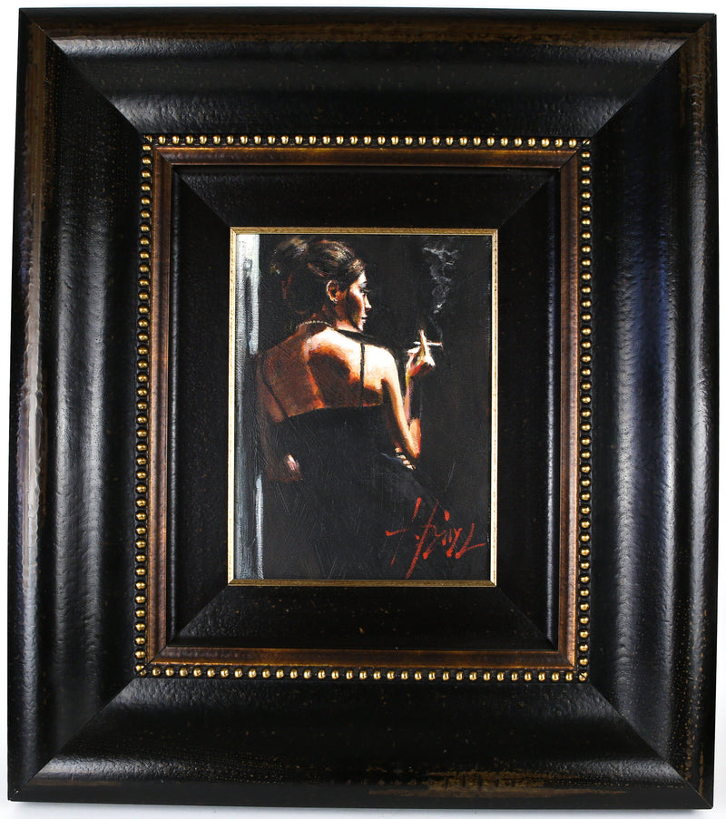FABIAN PEREZ 'SENSUAL TOUCH IN THE DARK' ORIGINAL OIL PAINTING, SIGNED