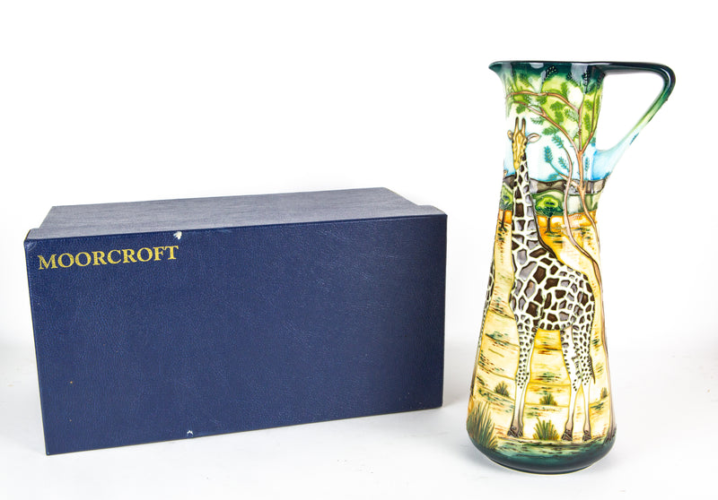 MOORCROFT POTTERY 'SHIMBA HILLS' 2005 SIAN LEEPER GIRAFFE EWER JUG VASE 254/300
