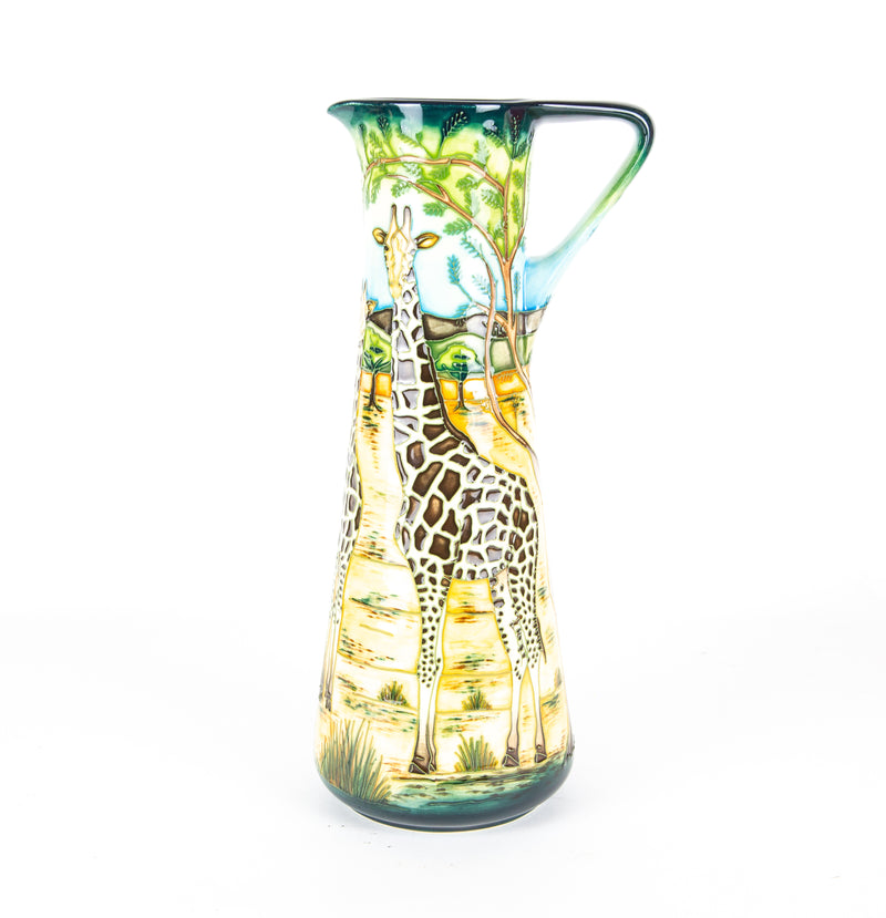 MOORCROFT POTTERY 'SHIMBA HILLS' 2005 SIAN LEEPER GIRAFFE EWER JUG VASE 254/300