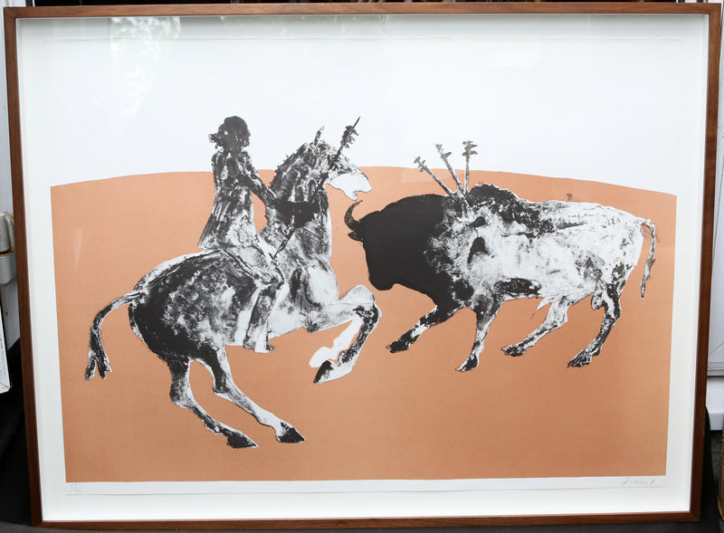 ELISABETH FRINK, 'REJONEADORA III', LIMITED EDITION CORRIDA PRINT 53/72, SIGNED