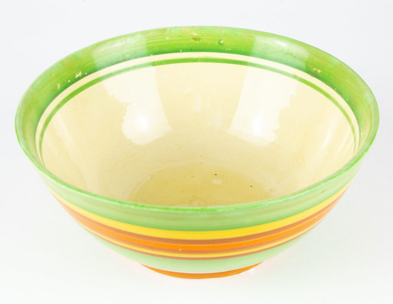 CLARICE CLIFF for LIBERTYS - ART DECO NEWPORT BIZARRE BANDED GREEN BOWL