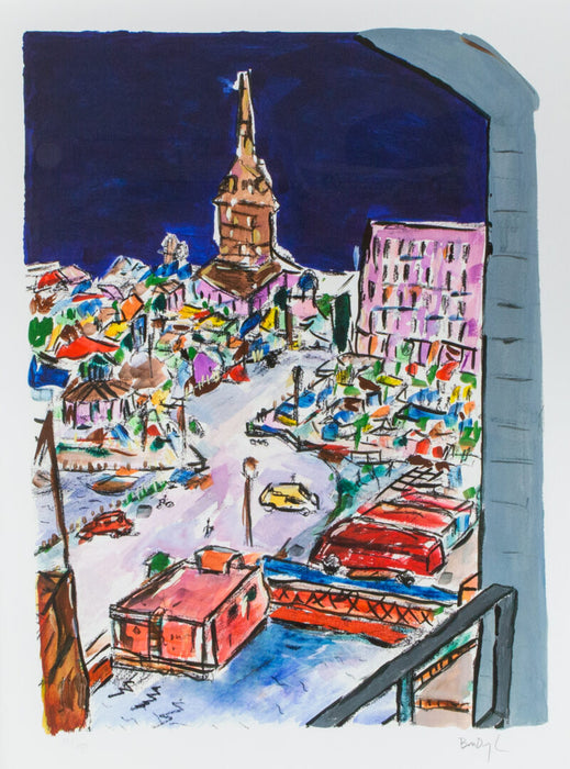 BOB DYLAN -BELL TOWER IN STOCKHOLM- 2013 LIMITED EDITION PRINT 77/295 & COA