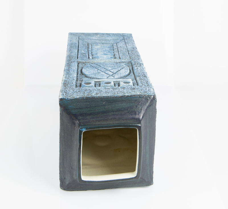 AVRIL BENNETT for TROIKA CORNWALL POTTERY LARGE COLUMN RECTANGLE SHOULDERED VASE