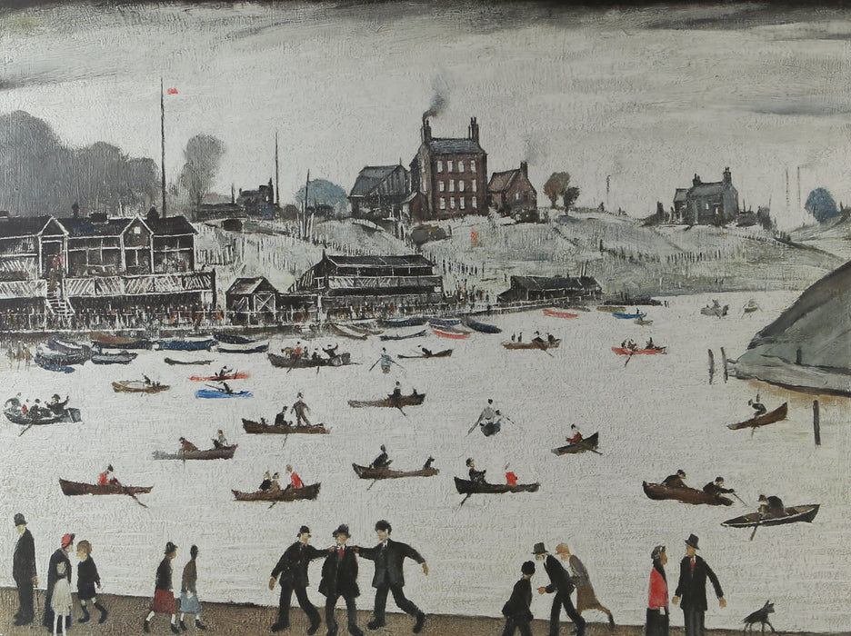 L.S. LAURENCE STEPHEN LOWRY 'CRIME LAKE' SIGNED LIMITED EDITION PRINT 2/500