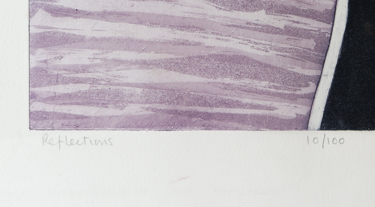 JOHN BRUNSDON 'REFLECTIONS' LARGE LIMITED EDITION ETCHING PRINT 10/100, SIGNED