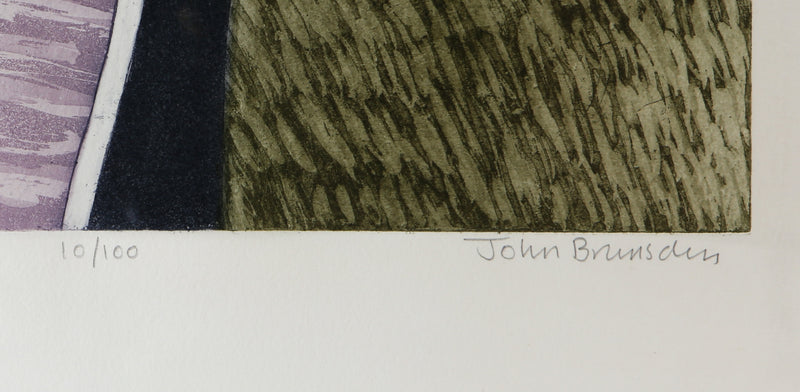 JOHN BRUNSDON 'REFLECTIONS' LARGE LIMITED EDITION ETCHING PRINT 10/100, SIGNED