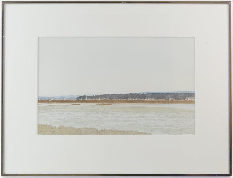 HARRY NORMAN ECCLESTONE, 'THE HELMSMAN, LYMINGTON', WATERCOLOUR PAINTING, SIGNED