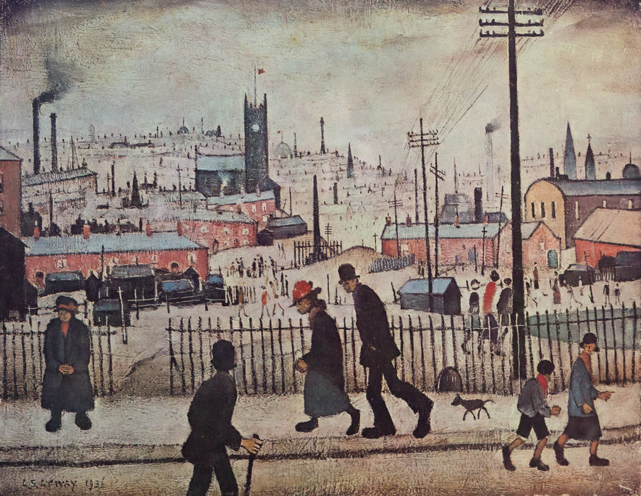 L.S. LAURENCE STEPHEN LOWRY 'VIEW OF A TOWN' SIGNED LIMITED EDITION PRINT, 795/850