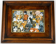 DITZ, 'RAIN', CATS AND DOGS, 1990, ORIGINAL OIL PAINTING, SIGNED