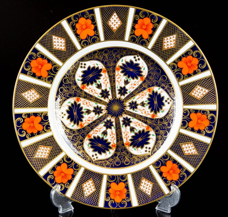 ROYAL CROWN DERBY - LARGE JAPANESE OLD IMARI 1128 DINNER PLATE DISH XXXIV, 27cm