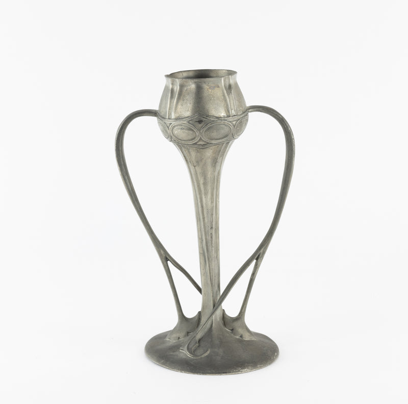 ARCHIBALD KNOX for LIBERTY & Co. - TUDRIC PEWTER TWIN HANDLED TULIP VASE No. 029
