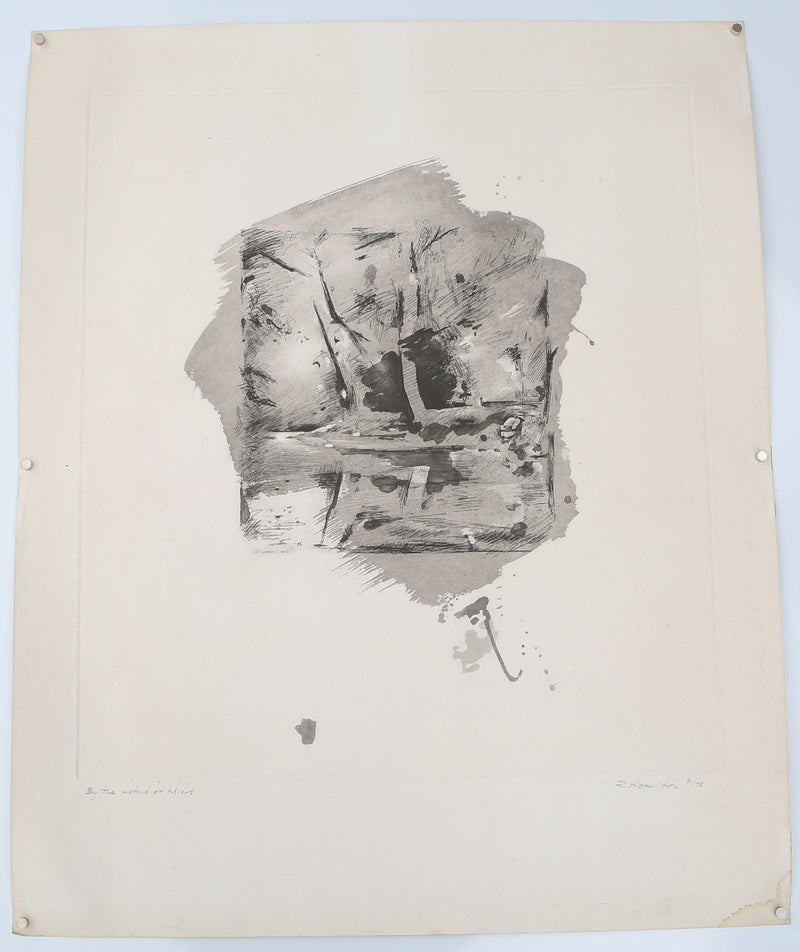 RICHARD HAMILTON 'BY THE WATERS OF MIERS' LIMITED EDITION ETCHING/AQUATINT 51/75, SIGNED