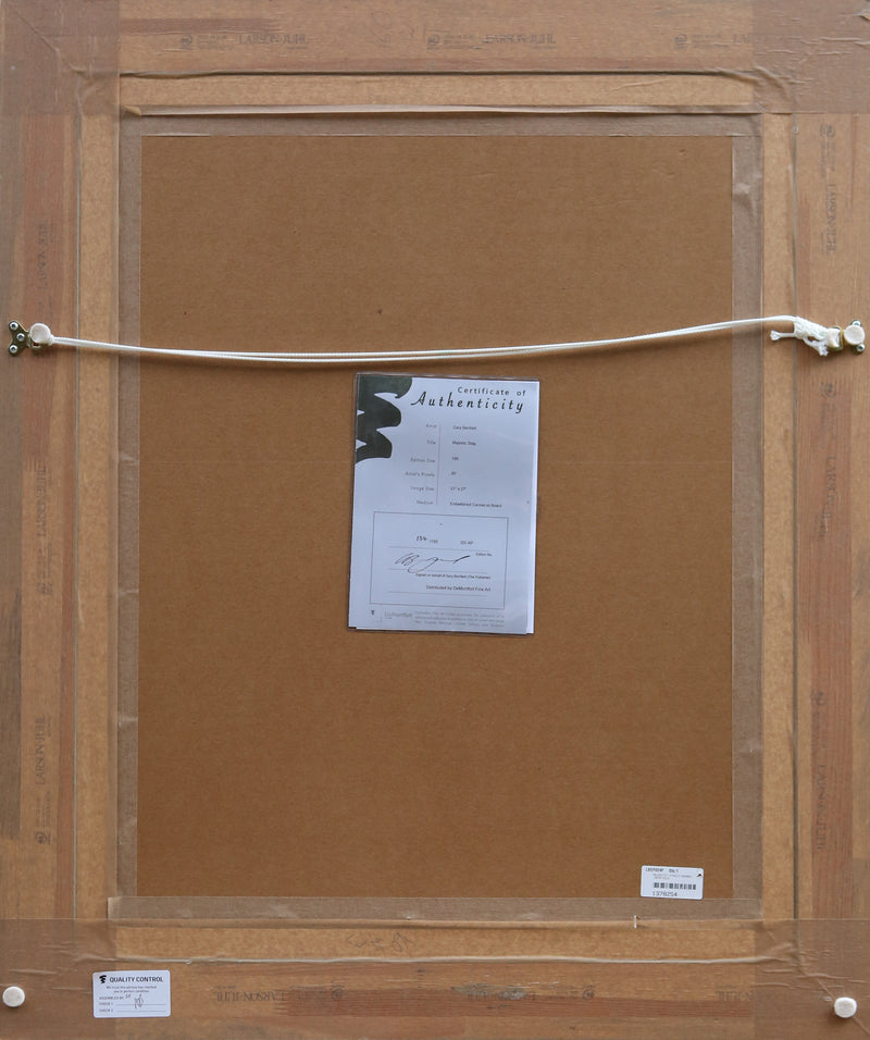 GARY BENFIELD, 'MAJESTIC STAG', LIMITED EDITION PRINT 134/195 & COA