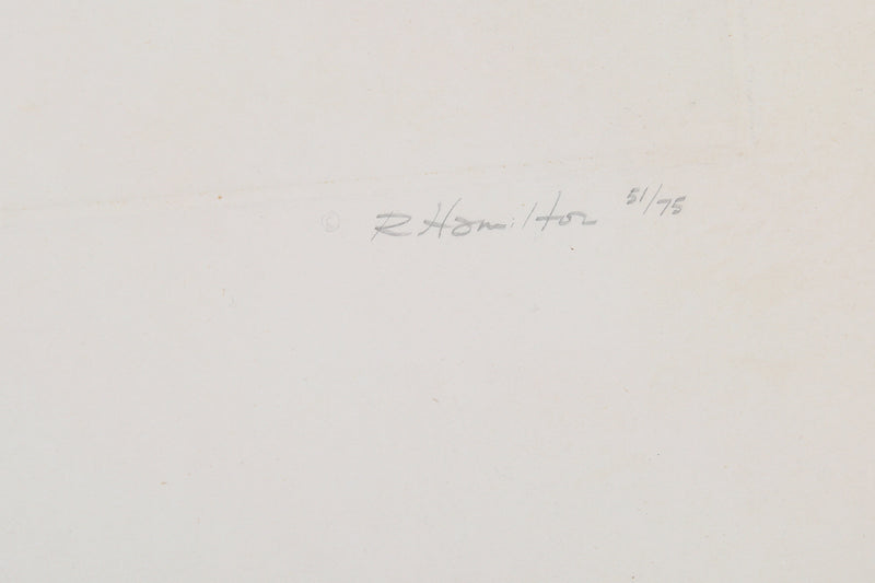 RICHARD HAMILTON 'BY THE WATERS OF MIERS' LIMITED EDITION ETCHING/AQUATINT 51/75, SIGNED