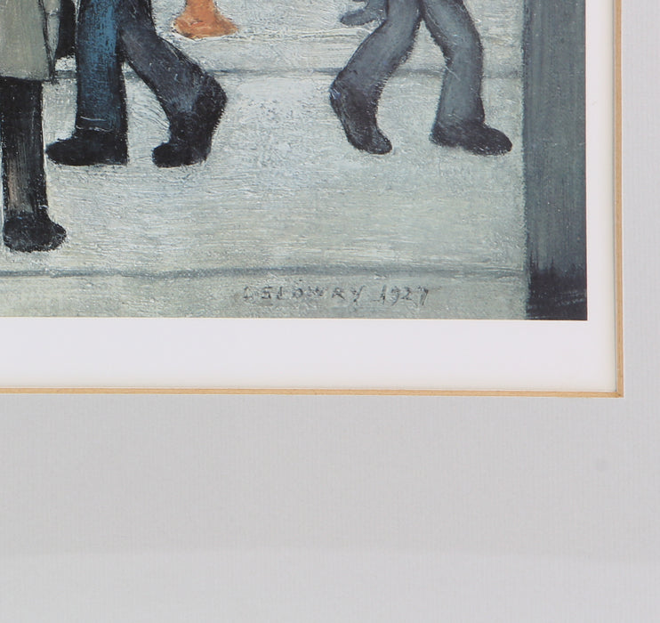 L.S. LAURENCE STEPHEN LOWRY, 'THE ARREST', LIMITED EDITION COLOUR PRINT 303/850