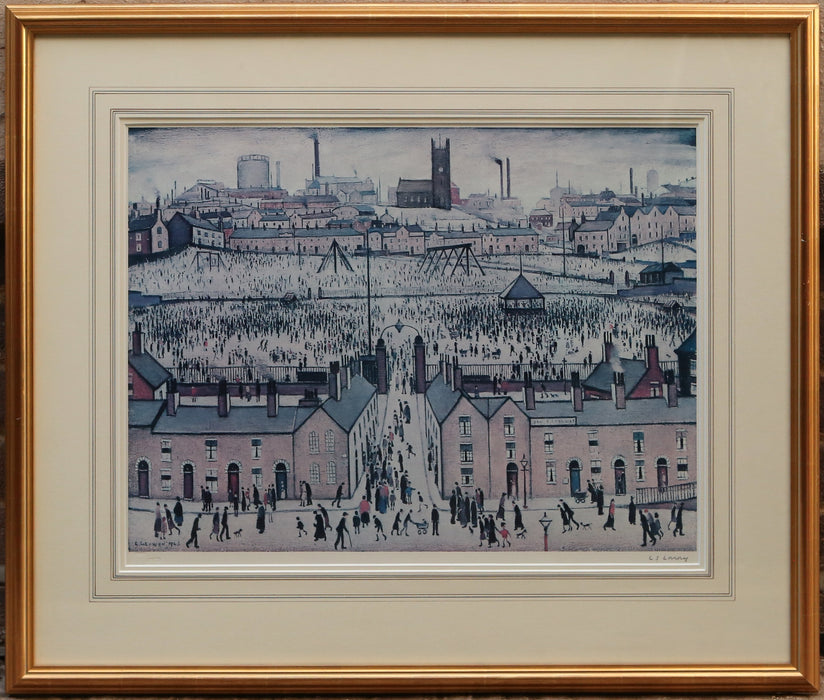 L.S. LAURENCE STEPHEN LOWRY 'BRITAIN AT PLAY' SIGNED LIMITED EDITION PRINT 324/850