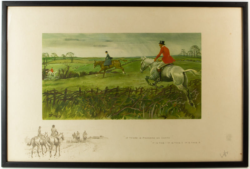 SNAFFLES, CHARLES JOHNSON PAYNE, 'IF THERE IS PARADISE ON EARTH', PRINT, SIGNED & BLINDSTAMPED