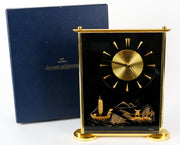 JAEGER LECOULTRE MARINA 488 JAPANESE MOUNT FUJI 8-DAY ATMOS MANTEL CLOCK, BOXED
