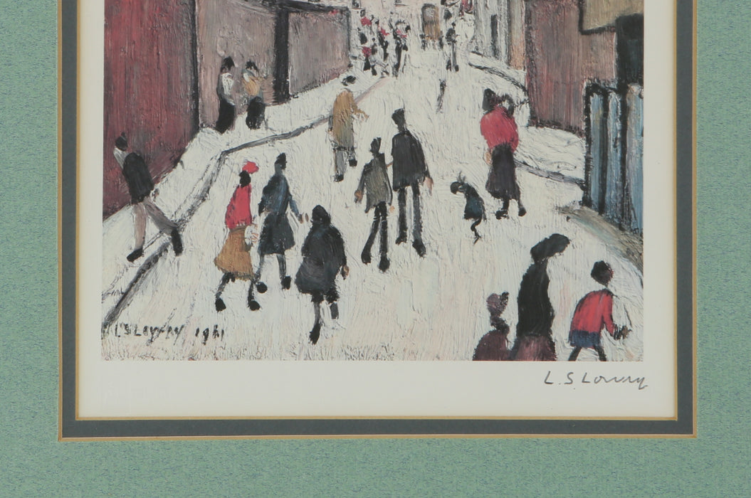 LS LAURENCE STEPHEN LOWRY, 'STREET SCENE', LIMITED EDITION PRINT 461/850, SIGNED