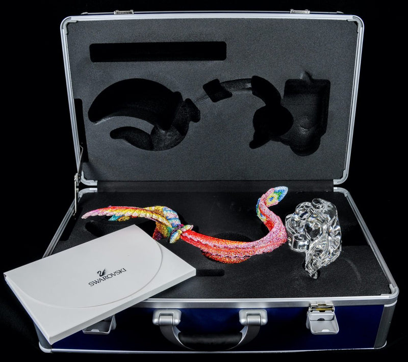 SWAROVSKI MYRIAD 'FENGHOU' ZHANG WEI CRYSTAL PHOENIX CENTREPIECE FIGURE