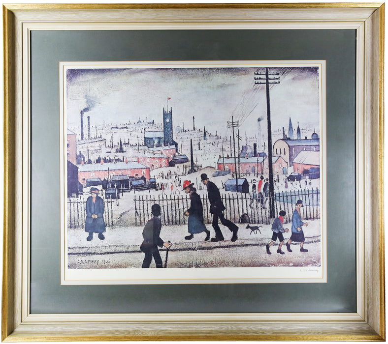 LS LAURENCE STEPHEN LOWRY 'VIEW OF A TOWN' SIGNED LIMITED EDITION PRINT, 100/850