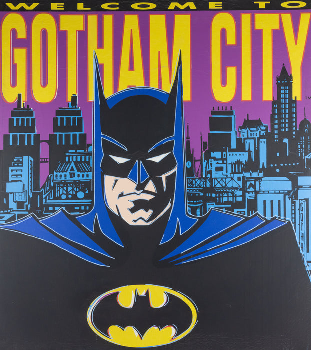 STEVE KAUFMAN 'BATMAN WELCOME TO GOTHAM CITY' LARGE LIMITED EDITION PRINT SIGNED